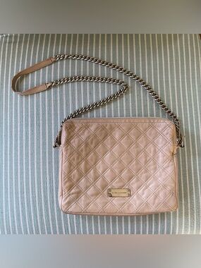 Marc Jacobs Quilted Leather Crossbody/Tablet bag in Blush Pink